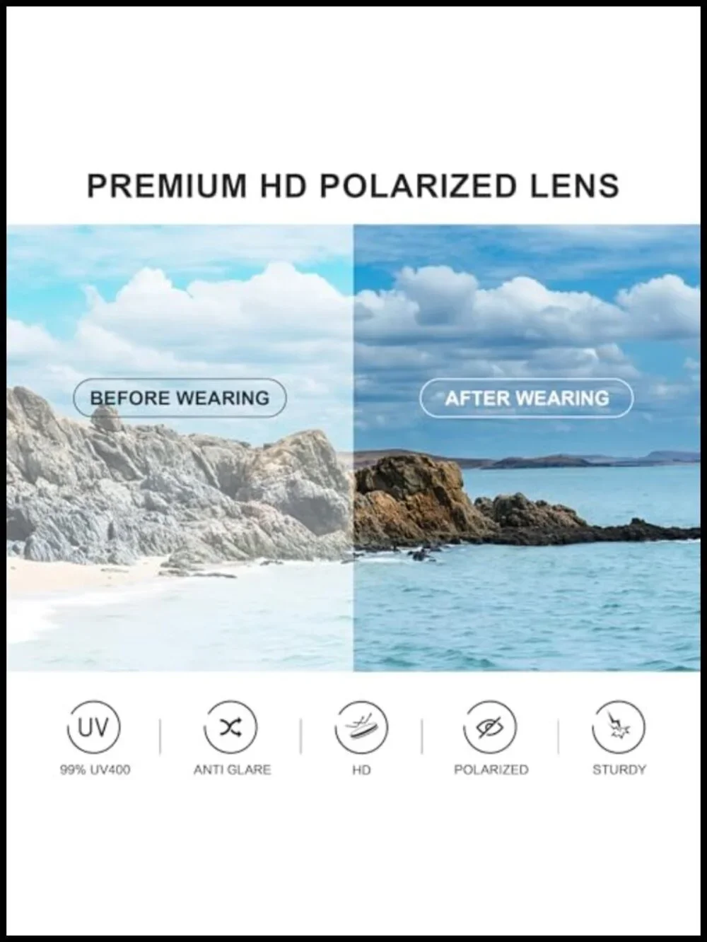 Polarized Retro Aviator Rectangle Sunglasses for Women Men Trendy
